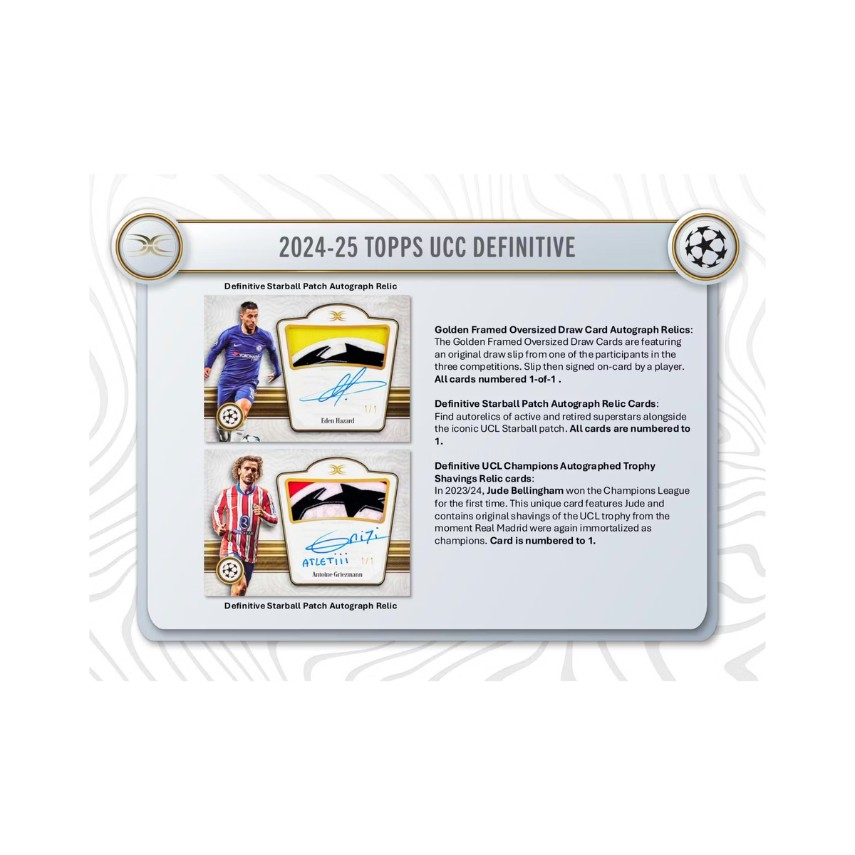 2024-25 Topps Definitive UEFA Club Competitions Soccer 3 Box Case