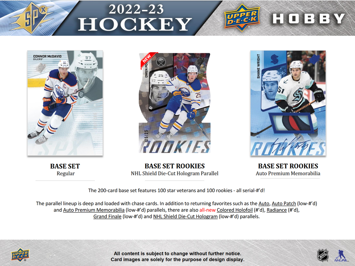 2022-23 Upper Deck SPx Hockey Hobby Box