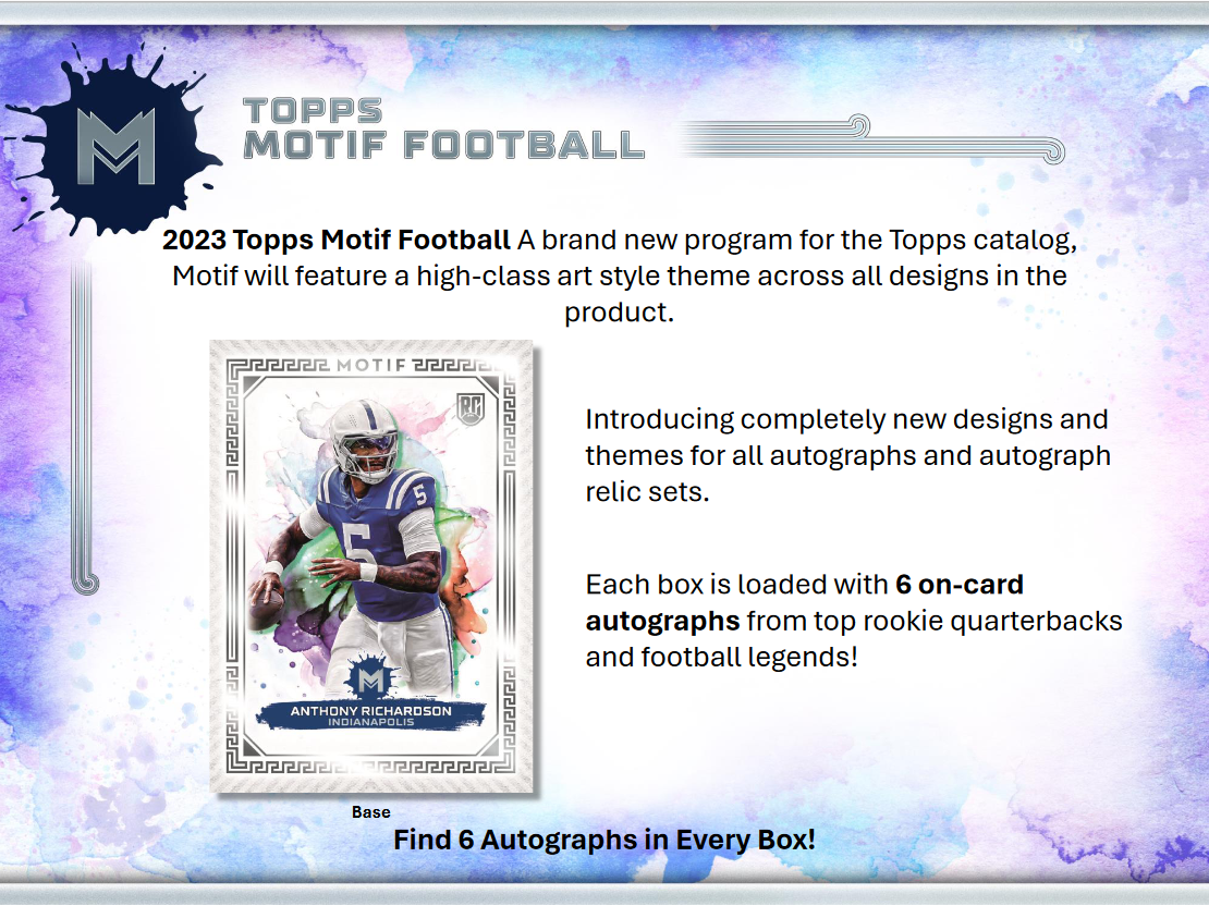 2023 Topps Motif Football Hobby Box