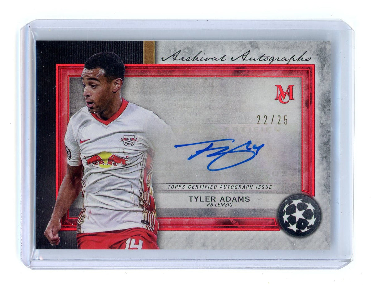 Tyler Adams 2020 Topps Museum Collection UCL Archival Autographs Ruby #'d 22/25