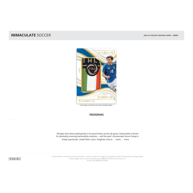 2024 Panini Immaculate Soccer Hobby 6 Box Case
